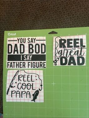 Cricut Black Father’s Day Vinyl Decal Trio